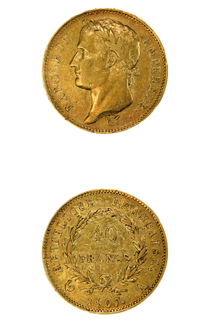 Napoleon 40 Francs Goldmünze