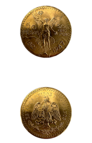 50 pesos mexicanos de oro